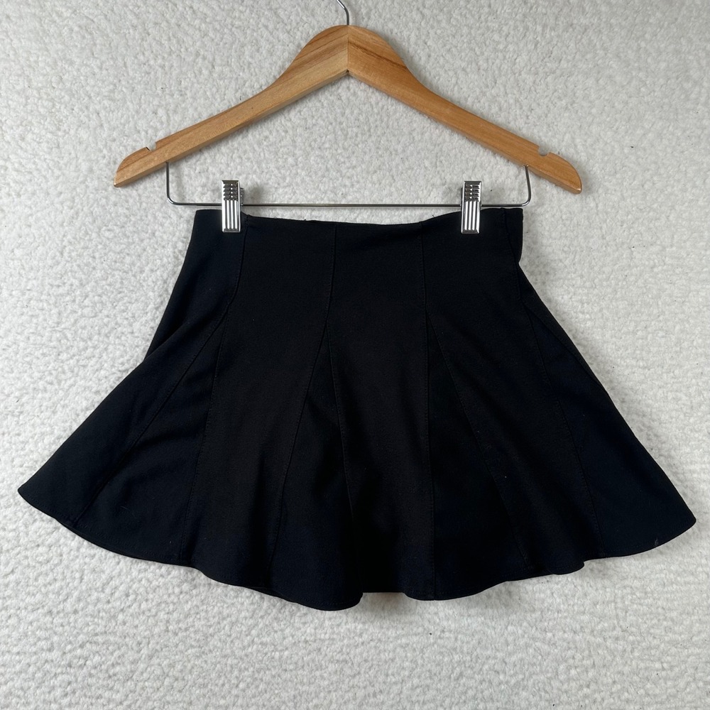 Akira Skater Skort High Waisted Flared Womens S Mini Skirt Small Black Preppy